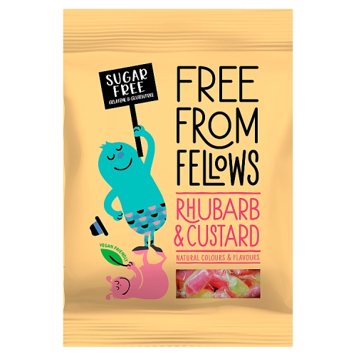 Free From Fellows Rhubarb & Custard 70g pack shot