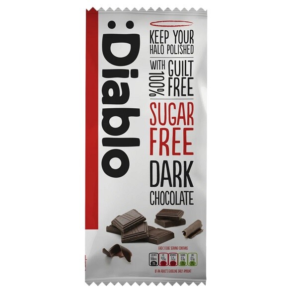 Diablo Dark Chocolate SF 85g pack shot