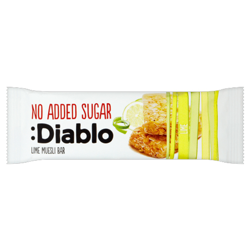 Diablo Lime Muesli Bar 30g pack shot