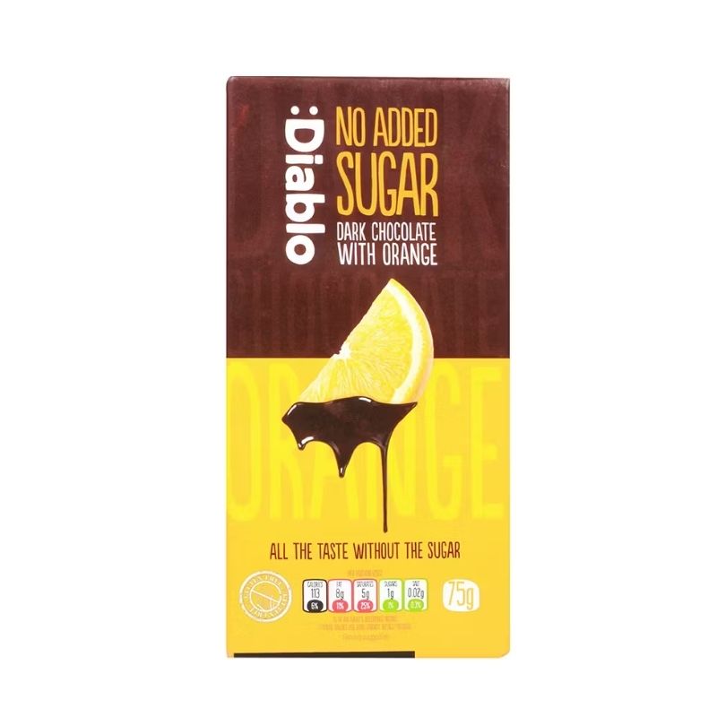Diablo Dark Chocolate With Orange NAS 75g pack shot