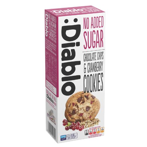 Diablo Chocolate Chip & Cranberry Cookies 135g pack shot