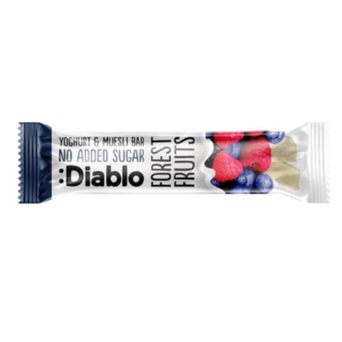 Diablo Yoghurt Coated Forest Fruit Muesli Bar 30g pack shot