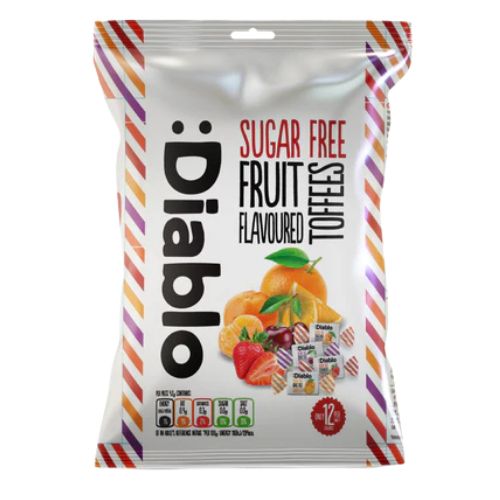 Diablo Fruit Toffee Sweets SF 75g pack shot