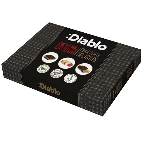 Diablo Chocolate Delights Box With Stevia NAS 115g pack shot