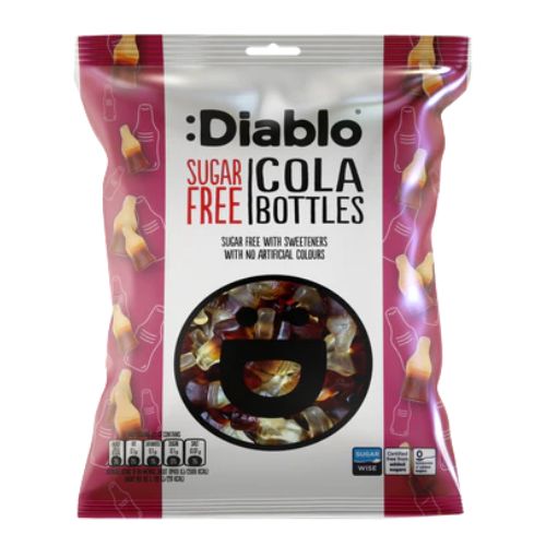 Diablo Cola Bottles Sweets 75g pack shot