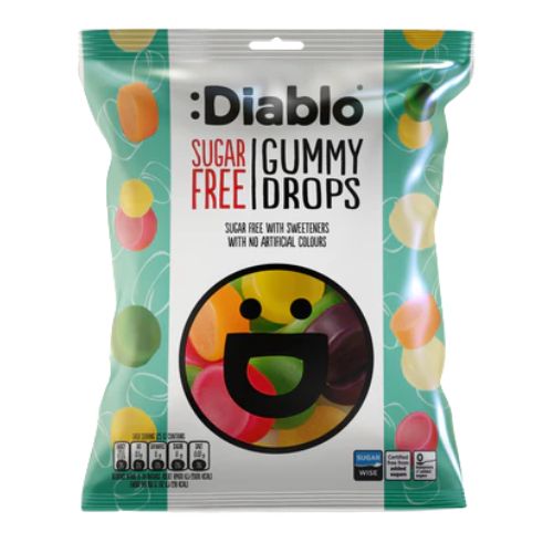 Diablo Gummy Drops Sweets 75g pack shot