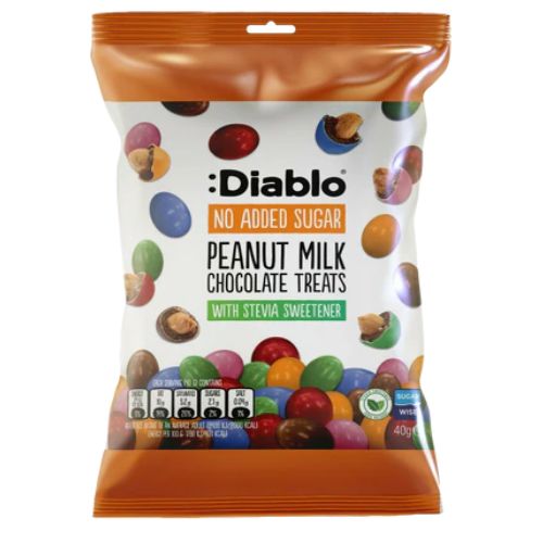 Diablo Peanut Milk Chocolate Treat NAS 40g pack shot