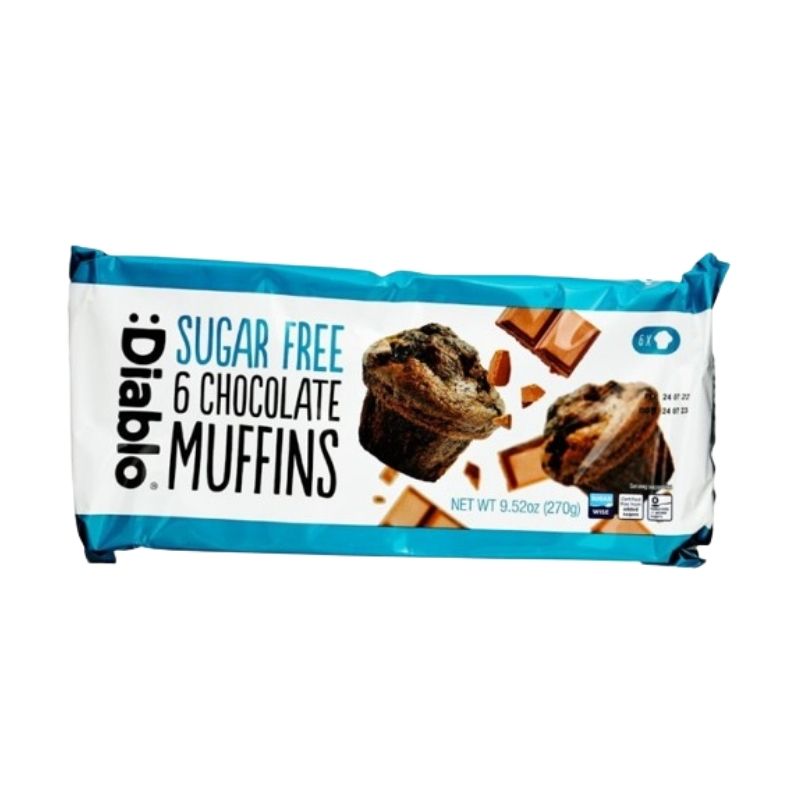 Diablo Chocolate Muffins 6pk (6 x 45g) pack shot
