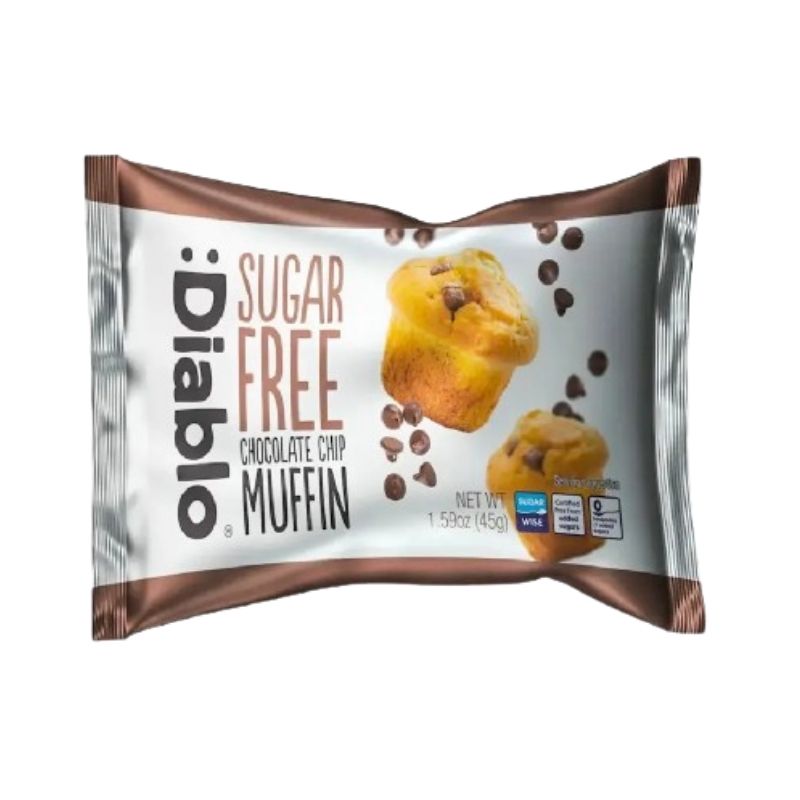 Diablo Single Chocolate Chip Muffin SF 45g pack shot