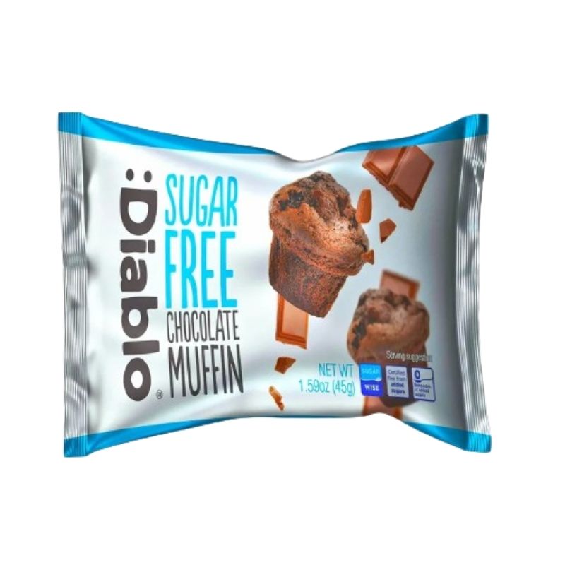 Diablo Single Chocolate Muffin SF 45g pack shot