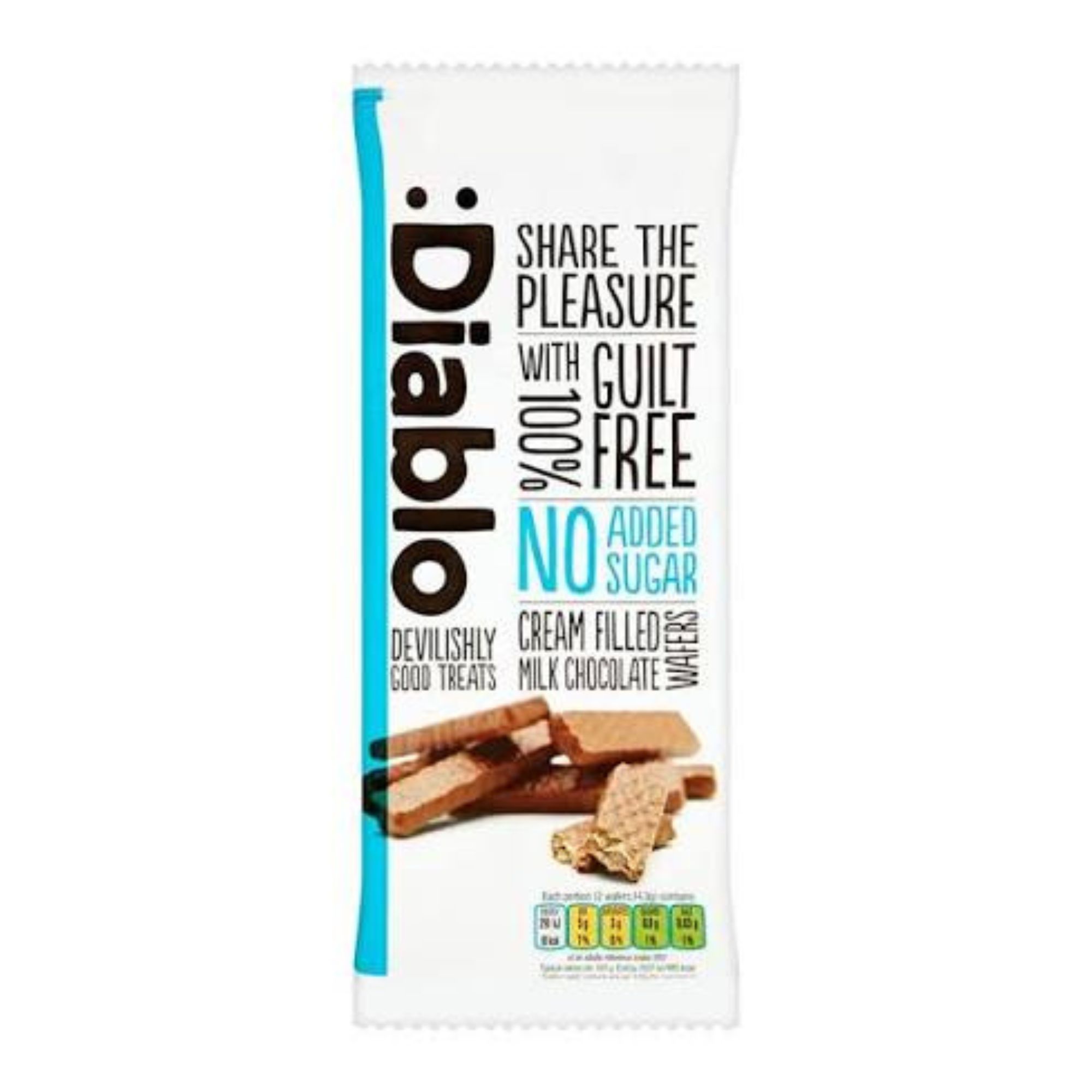 Diablo Milk Chocolate Coated Wafer 150g pack shot