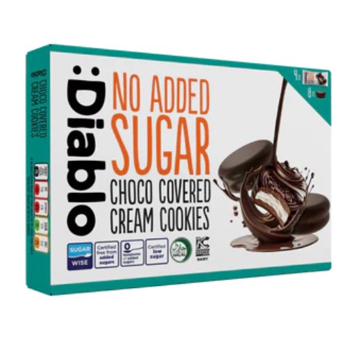 Diablo Chocolate Covered Cream Cookies NAS 136g pack shot