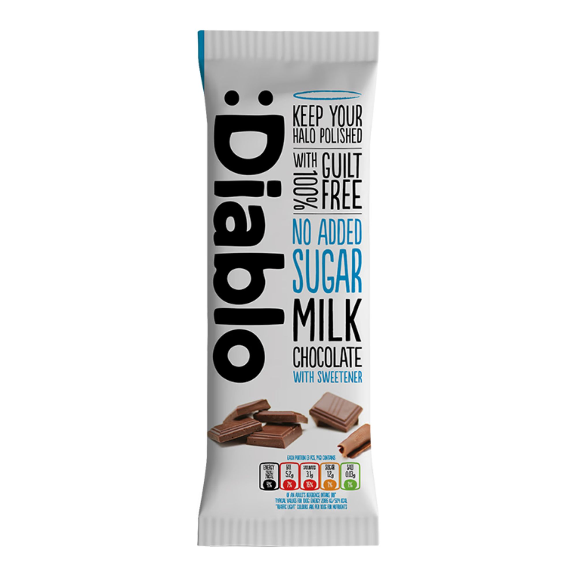 Diablo Milk Chocolate NAS 85g pack shot