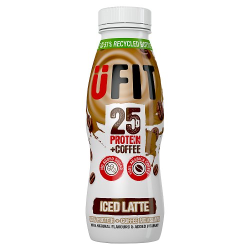 UFIT High Protein Shake Drink Iced Latte 25g 330ml pack shot