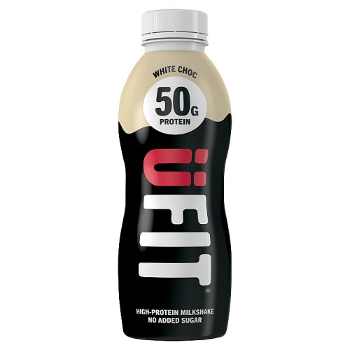 UFIT Pro Protein Shake Drink White Chocolate 50g 500ml pack shot