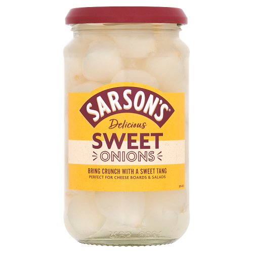 Sarsons Sweet & Mild Silverskin Onions 460g pack shot