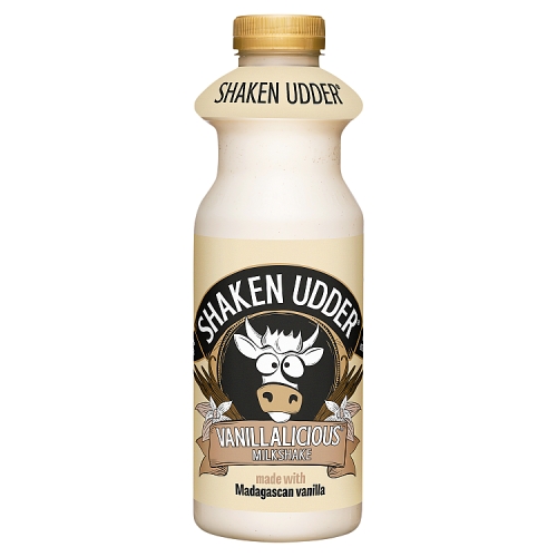 Shaken Udder Vanilla Milkshake 750ml pack shot