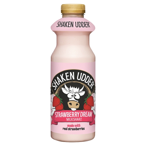 Shaken Udder Strawberry Milkshake 750ml pack shot