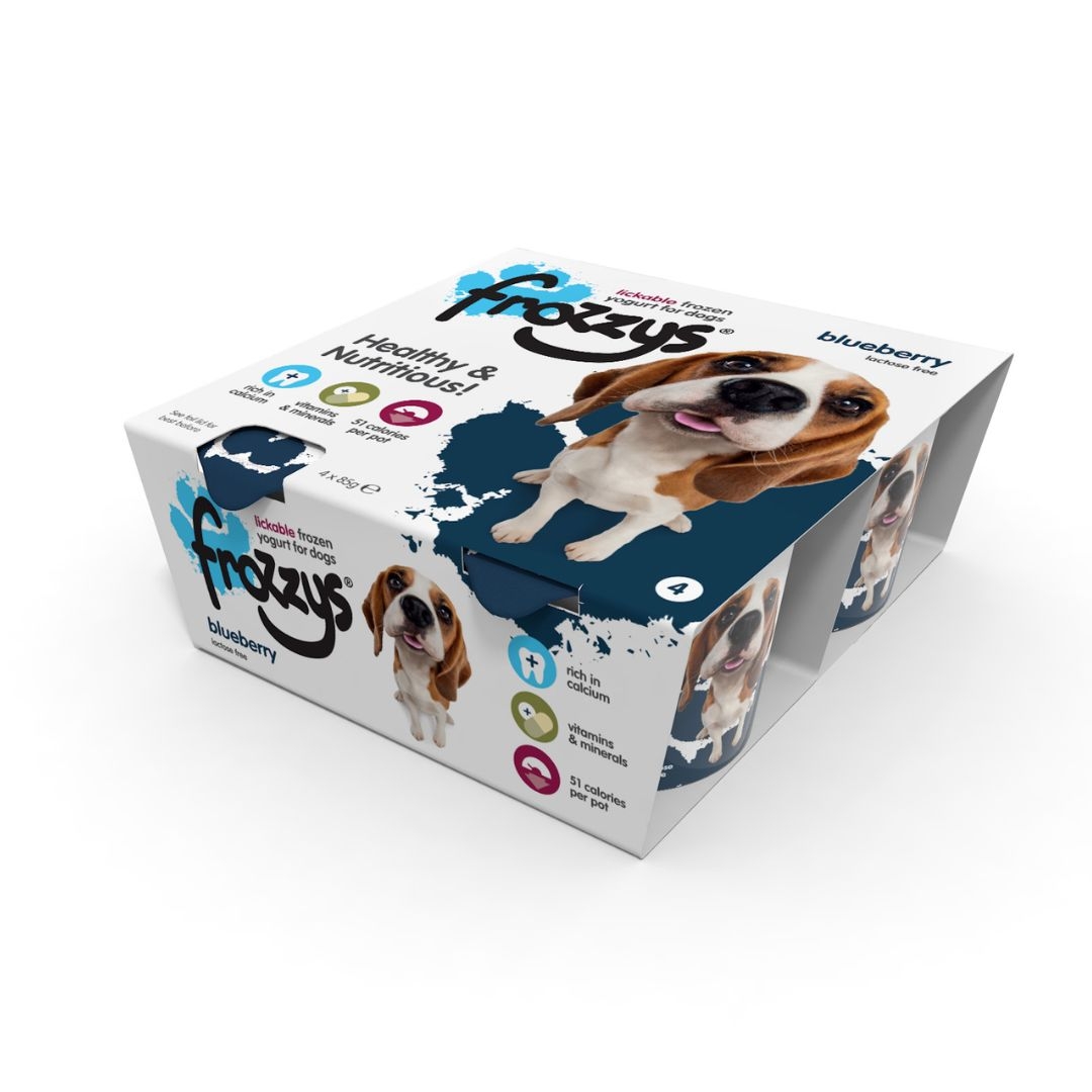 Frozzys 4pk Blueberry Frozen Yogurt for Dogs 4pk pack shot