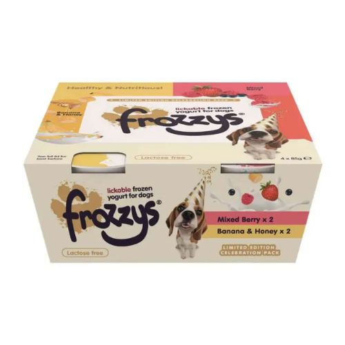 Frozzys 4pk LE Celebration Yogurt for Dogs 4pk pack shot