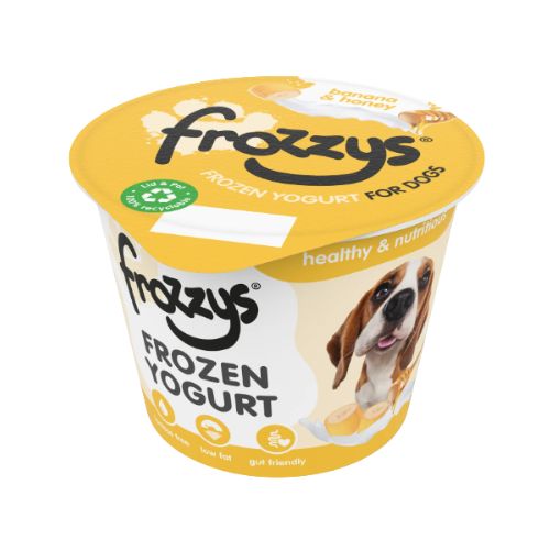 Frozzys Banana & Honey Frozen Yogurt for Dogs 85g pack shot