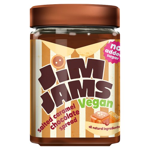 Jim Jams Vegan Salted Caramel Chocolate Spread 330g pack shot
