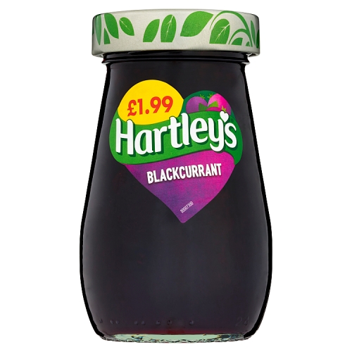 Hartleys Jam Blackcurrant PM £1.99 300g pack shot