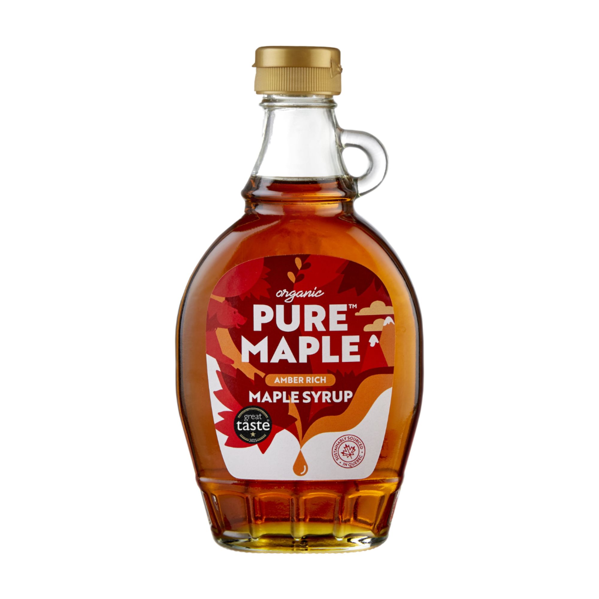 Pure Maple Amber Rich Maple Syrup 312g pack shot