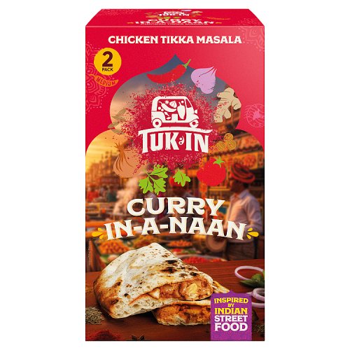 Tuk in Foods Chicken Tikka Curry In A Naan 2pk 360g pack shot