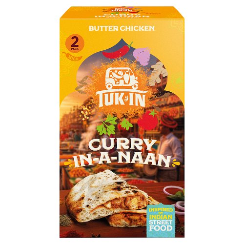 Tuk in Foods Butter Chicken Curry In A Naan 2pk 360g pack shot