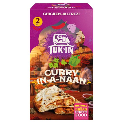 Tuk in Foods Chicken Jalfrezi Curry In A Naan 2pk 360g pack shot