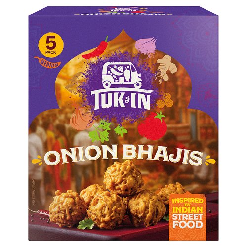 Tuk in Foods Onion Bhaji 5pk 175g pack shot