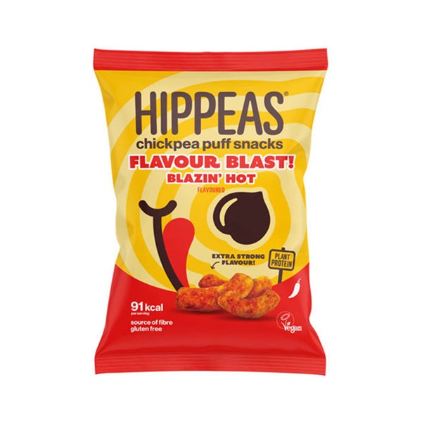 Hippeas Chickpea Puffs Blazin Hot 22g pack shot