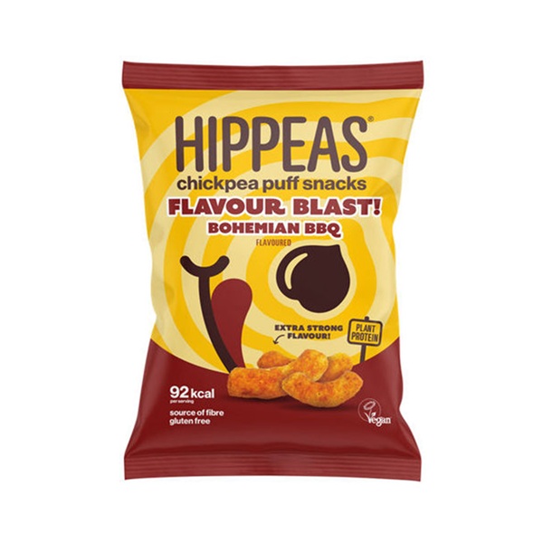 Hippeas Chickpea Puffs Bohemian Bbq 22g pack shot