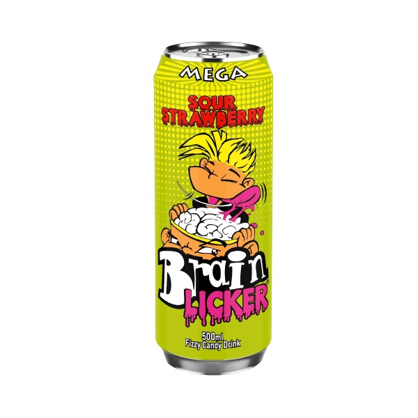 Mega Brain Licker Sour Strawberry 500ml pack shot