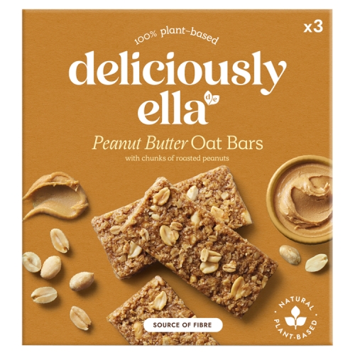 Deliciously Ella Gluten Free Peanut Butter Oat Bar 3pk (3 x 50g) pack shot