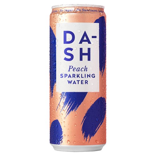 Dash Sparkling Peach 330ml pack shot