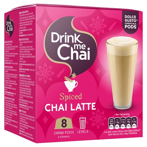Drink Me Chai Spiced Chai Pods (8 x 15g) pack shot