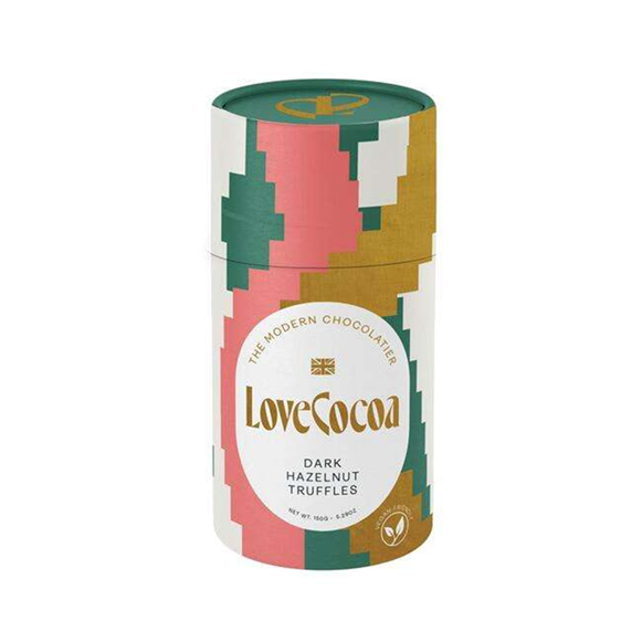 Love Cocoa Chocolate Truffle Tub Dark (Vegan) 150g pack shot