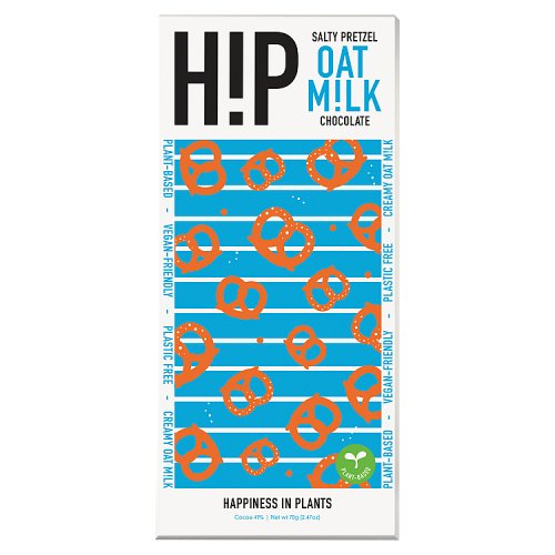 Hip Salty Pretzels Oat Milk Chocolate 70g pack shot