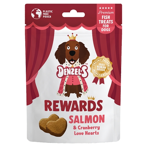 Denzels Salmon & Cranberry Lovehearts 70g pack shot
