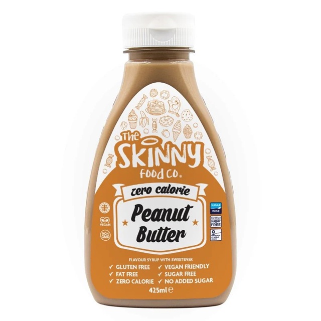 Skinny Food Zero Calorie Peanut Butter Syrup 425ml pack shot