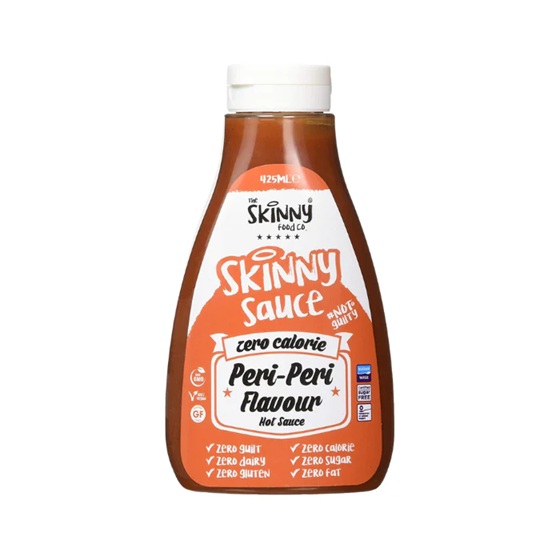 Skinny Food Virtually Zero Peri-Peri Flavour Hot Sauce Sauce 425ml pack shot