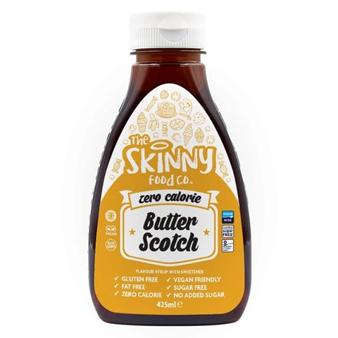 Skinny Food Zero Calorie Butterscotch Syrup 425ml pack shot