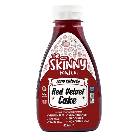 Skinny Food Zero Calorie Red Velvet Syrup 425ml pack shot