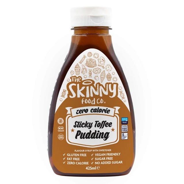 Skinny Food Zero Calorie Sticky Toffee Pudding Syrup 425ml pack shot