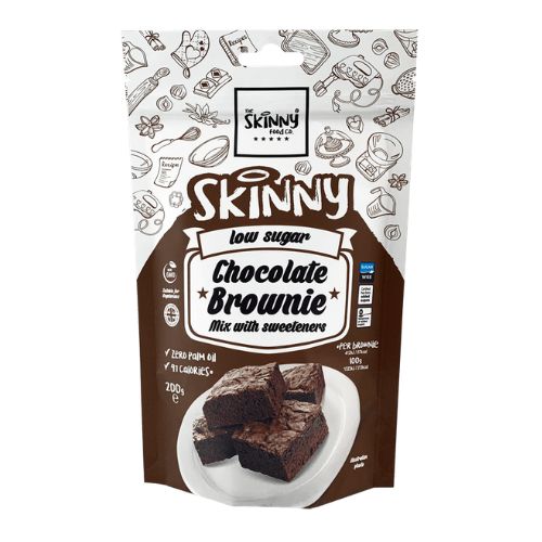 Skinny Low Sugar Chocolate Brownie Baking Mix 200g pack shot