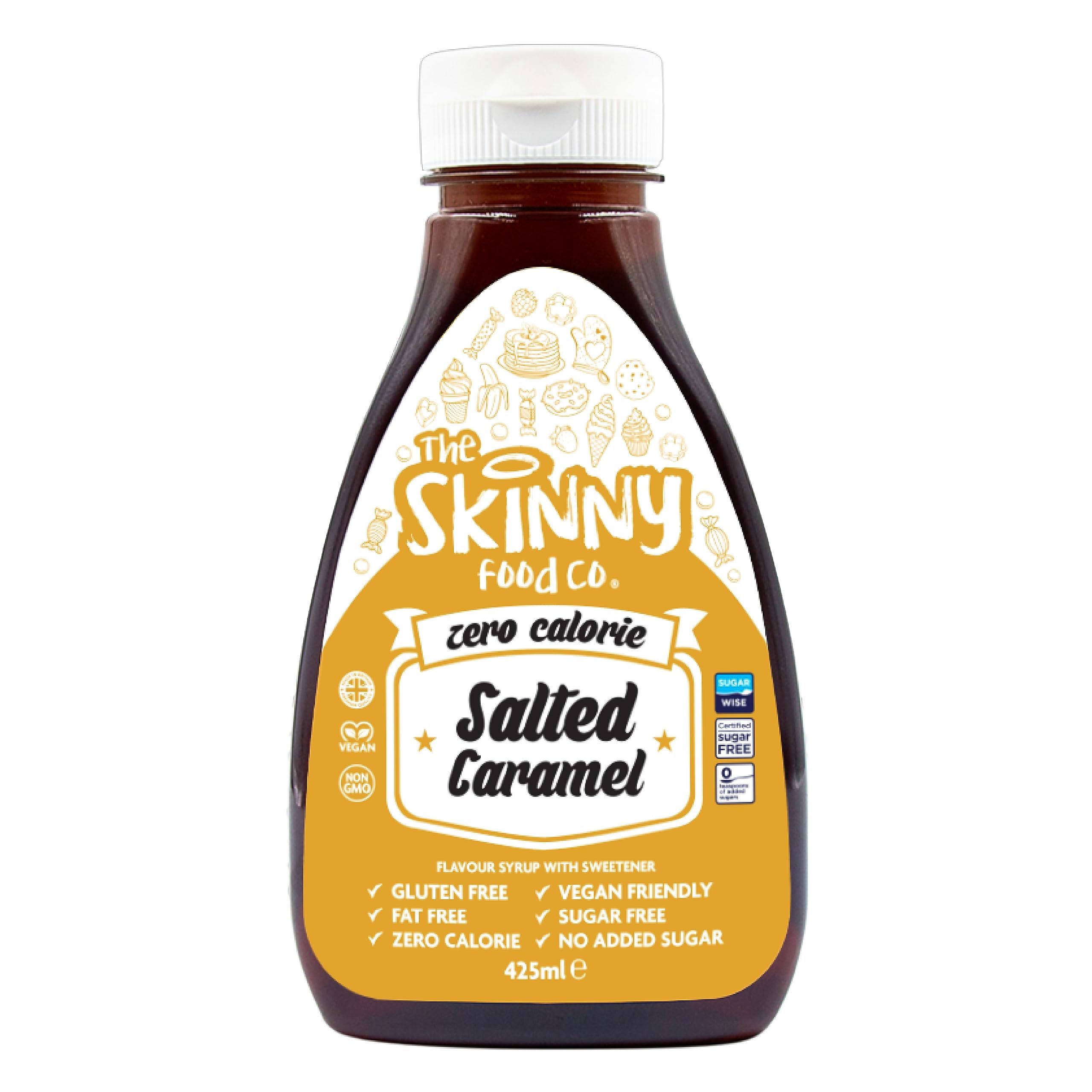 Skinny Food Zero Calorie Salted Caramel Syrup 425ml pack shot