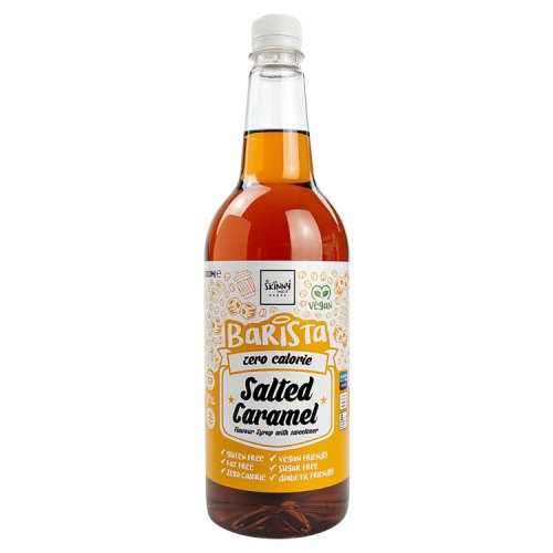 Skinny Food Zero Calorie Salted Caramel Barista Coffee Syrup 1Ltr pack shot