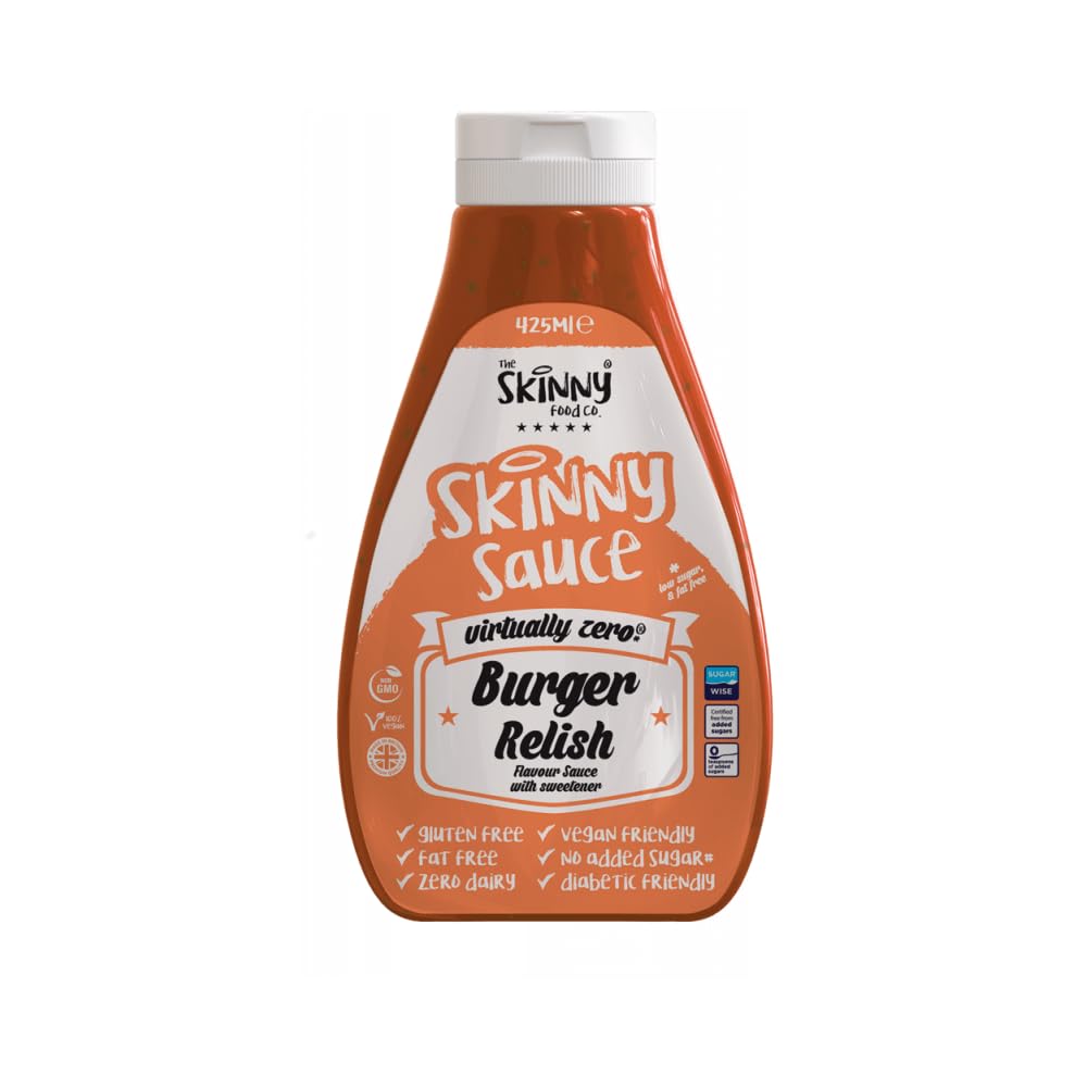 Skinny Food Virtually Zero Burger Relish Sauce 425ml pack shot